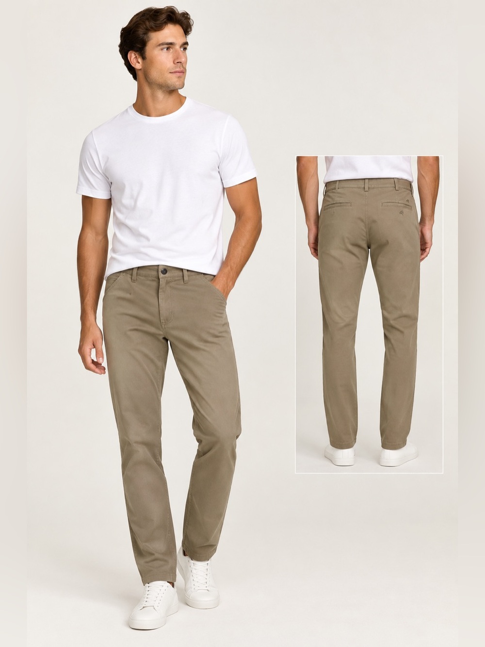 Redvanly Pull-On Chino in Bark